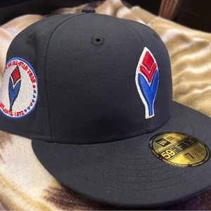 New Era 59Fifty 7 1/2 Atlanta Braves Hat Club Exclusive Icy Blue Bottom